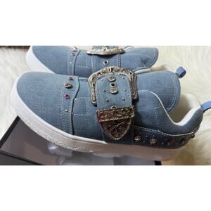 Cape Robin Audra Sneaker Size 9 Decorative Buckle Denim Boho Western Sneakers